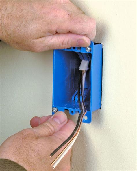 installing electrical box in wall|electrical box for existing drywall.